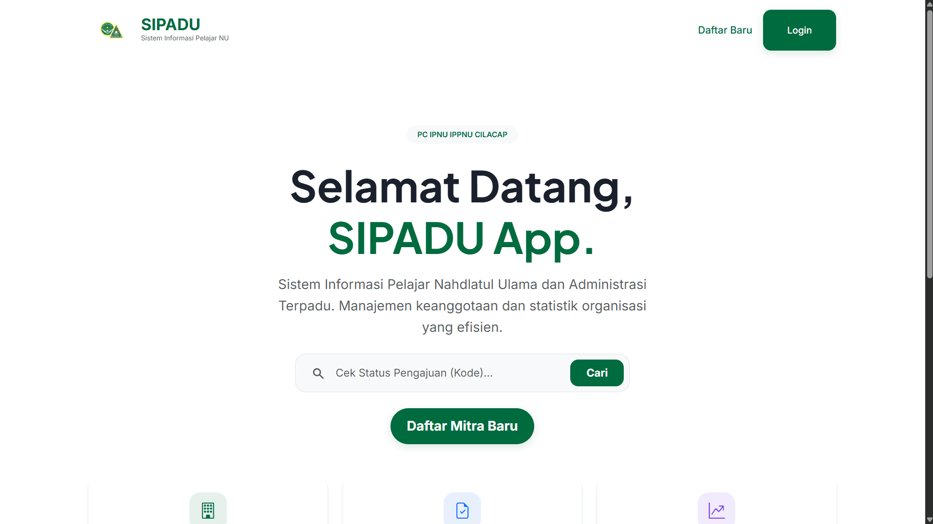 Sistem Informasi Pelajar Nahdlatul Ulama & Administrasi Terpadu